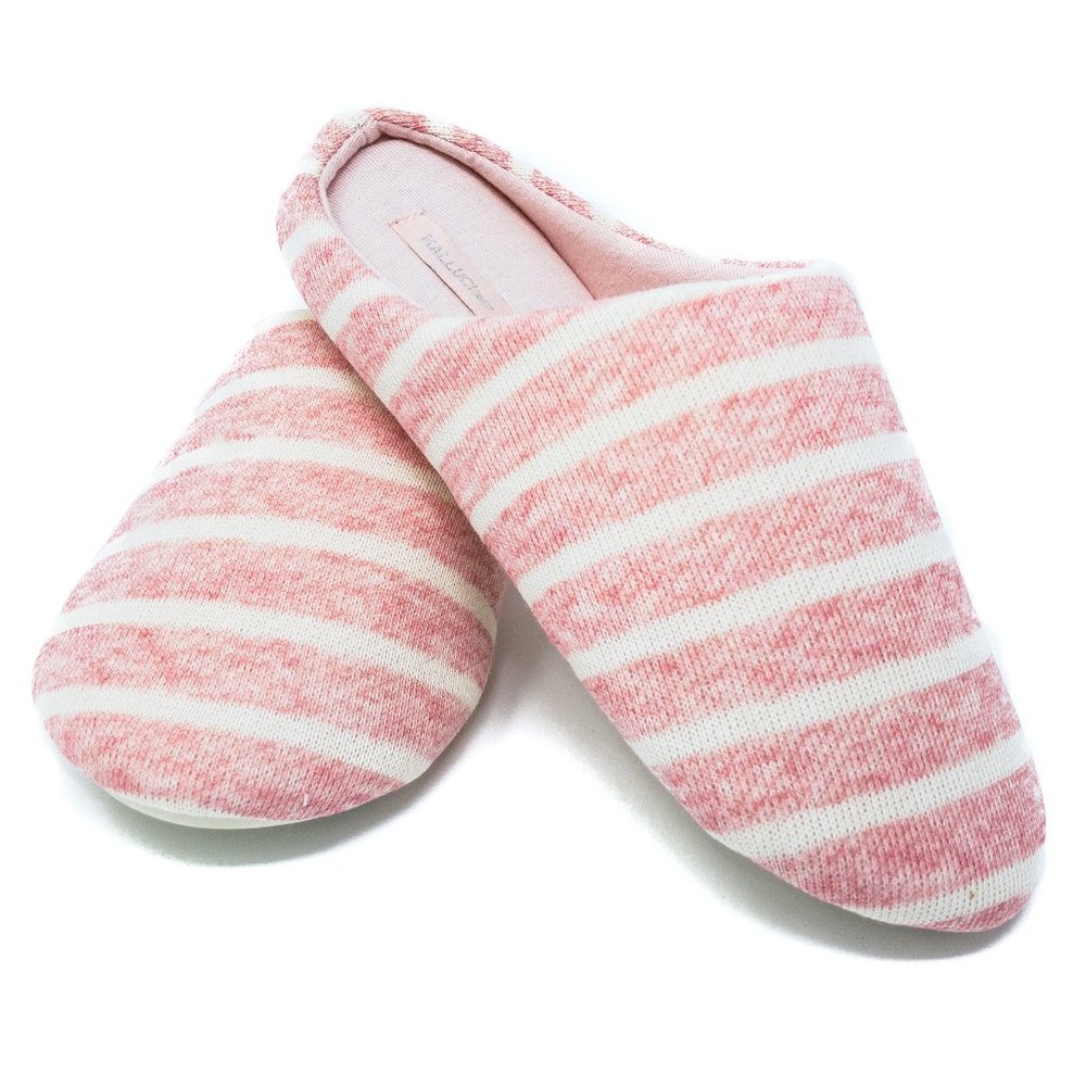 Marine Style Striped Memory Foam Slipper, Pink
